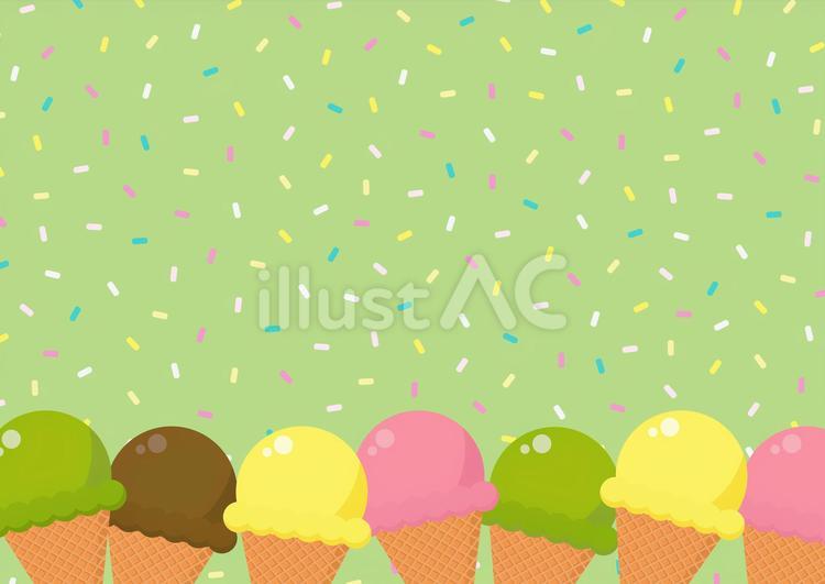 アイスクリームの背景素材-抹茶のアイス アイスクリーム,アイス,夏のイラスト素材