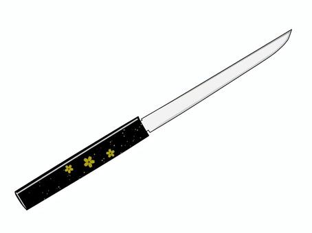 小柄(刀の装飾品) 小柄,日本刀,装飾,刃物,剣,刀,武器,日本,金粉,武術のイラスト素材