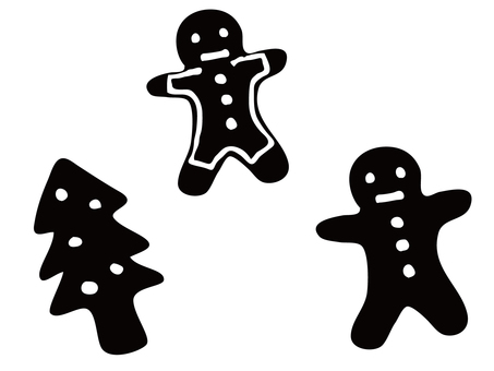 クリスマス ジンジャークッキー 洋菓子,かわいい,食べ物,美味しい,人形クッキー,スイーツ,クリスマス,アイシングクッキー,お菓子,12月のイラスト素材