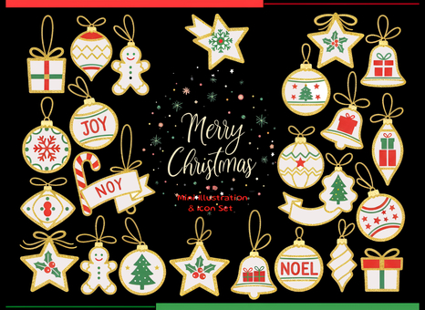 クリスマスミニイラストセット ci016 クリスマス,フレーム,枠,吹き出し,speechbubble,サンタ,サンタクロース,見出し,イラスト,トナカイのイラスト素材