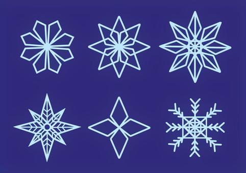 雪の結晶 雪の結晶,雪華模様,雪,結晶,天気,シンプル,模様,冷たい,氷,水色のイラスト素材