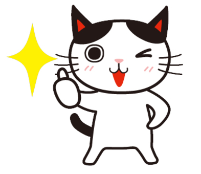 good猫 ねこ,動物,かわいい,シンプル,正面,ワンポイント,カット,挿し絵,いいね,グッドのイラスト素材