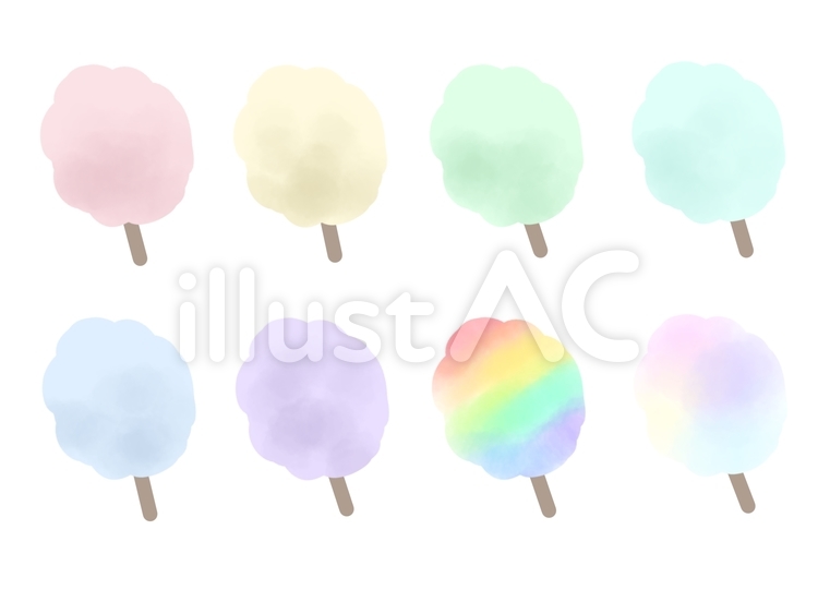 水彩風わたあめイラスト No 2477 無料イラストなら イラストac