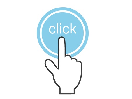 パソコンやスマホでクリックするイメージ 手,スイッチ,クリック,手描き,click,クリックマーク,マーク,印,押す,プッシュのイラスト素材