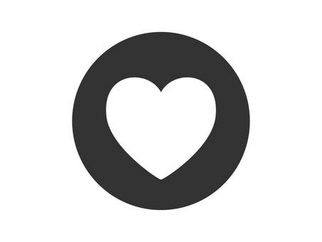 シンプルなお気に入りマークのアイコン アイコン,カラー,図形,シンプル,オシャレ,デザイン,イラスト,ベクター,ハート,お気に入りのイラスト素材