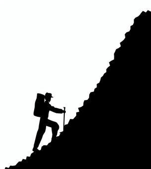 Hình minh họa, người leo, sườn dốc, cao hơn, 