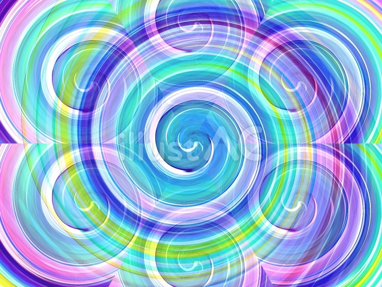 ブルーとグリーンの渦巻模様の壁紙素材画像 背景,壁紙,渦巻き模様のイラスト素材