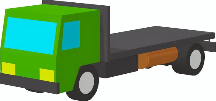トレーラー 車,自動車,トラック,トレーラー,ディーゼル車,中型トラック,フラットベッド,4tトラック,大型車,緑色のイラスト素材