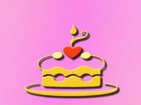 ケーキの抽象的デザインのアイコン素材画像 ケーキ,デザイン,アイコン,抽象的,デフォルメ,モチーフ,テクスチャ,背景,壁紙,お菓子のイラスト素材