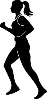 ロングヘアーの女性ランナー ロングヘアーの女性ランナー ランニング,ランナー,シルエット,ジョギング,ウォーキング,ダイエットのイラスト素材