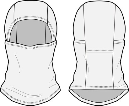 ネックゲイター図 ネックゲイター,フェイスマスク,ファッション,アパレル,ベクター,テンプレート,アウトドア,線画,素材,スポーツのイラスト素材