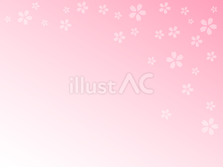 桜が舞うシンプルなフレーム素材　1 春,桜,花のイラスト素材