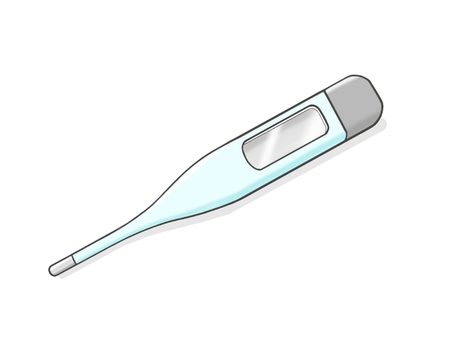 電子体温計のイラスト(アイコン) 体温計,電子体温計,電子機器,道具,医療,温度,測定,体調不良,発熱,病気のイラスト素材
