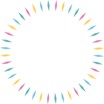 拡散丸フレーム・パステル フレーム,丸,白バック,飾り,円,ベクター,額,囲み,枠,拡散のイラスト素材