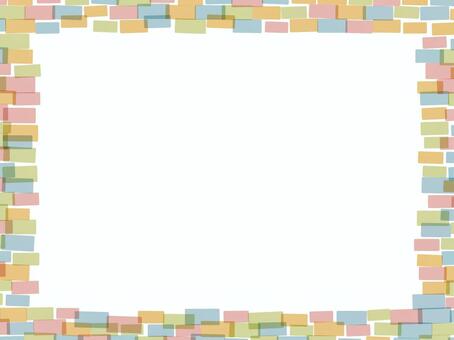 Illustration, frame, brick, retro, 