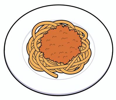 Illustration, meat sauce, pasta, food, 