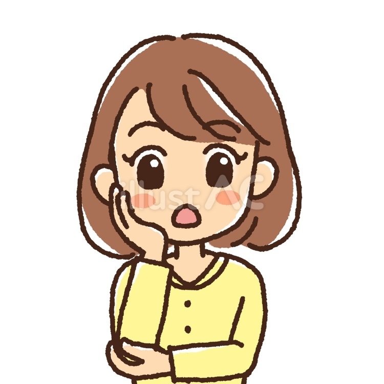 頬に手を当てているボブヘアの女性 女性,ボブヘア,かわいいのイラスト素材