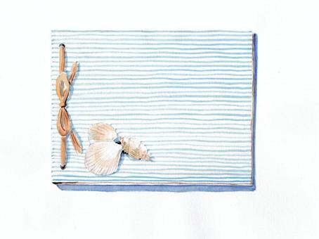 notepad seashell, , JPG