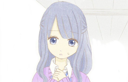 女の子 人物,女の子,キャラクター,ハーフアップ,制服,高校生,パステルカラー,かわいい,淡い,萌え系のイラスト素材