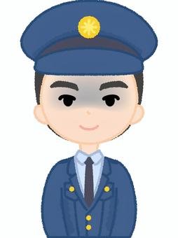 Illustration, a policeman, plot, flash, 
