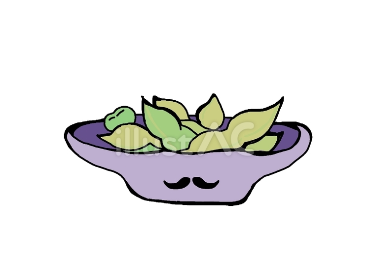 ひげのある枝豆 枝豆,夏,緑色のイラスト素材