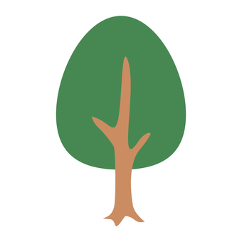 樹木　木1 木,樹木,街路樹,植物,針葉樹,シンプル,ベクター,緑,素材のイラスト素材