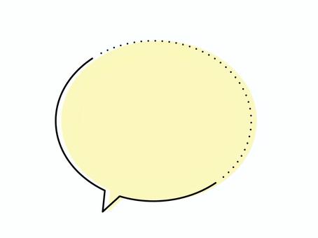 おしゃれな点線吹き出し 吹き出し,枠,点線,ドット,破線,あしらい,フレーム,セリフ,会話,コメントのイラスト素材