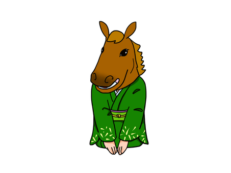 Horse girl green, JPG Horse girl green, , JPG
