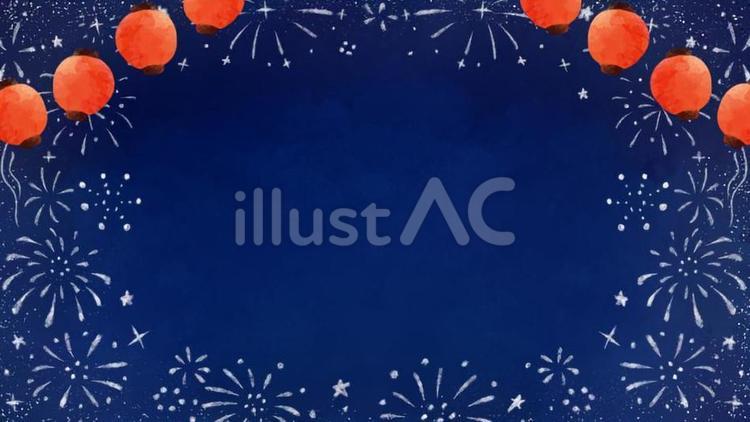 祭りと花火の夜 花火,花火大会,打ち上げ花火のイラスト素材