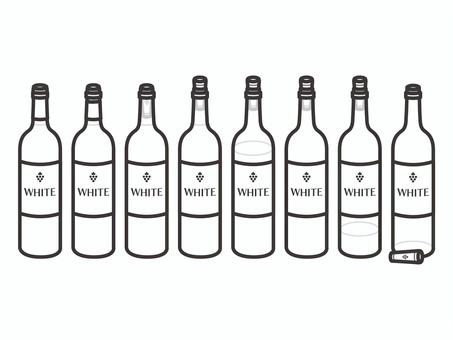 白ワイン(色なし)8本セット 白ワイン(色なし)8本セット ワイン,白ワイン,ボトル,酒,アルコール,飲み物,アイコン,シンプル,マーク,セットのイラスト素材