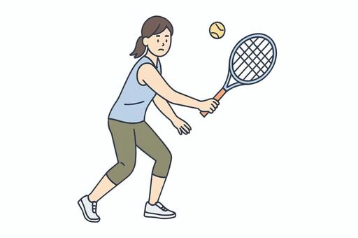 テニスを楽しむ テニスを楽しむ テニス,スポーツ,運動,ラケット,ボール,ニュースポーツ,レクリエーション,屋外活動,健康,趣味のイラスト素材