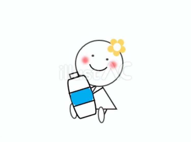 水を飲む棒人間-3 棒人間,水分,水のイラスト素材
