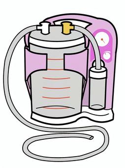 吸引器/線あり 吸引器/線あり 吸引器,痰吸引,吸引,医療器具,吸引チューブ,在宅医療,介護,訪問看護,呼吸管理,高齢者のイラスト素材