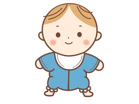 男の子の赤ちゃんイラスト 赤ちゃん,ベビー,新生児,赤ん坊,男,男の子,可愛い,線画,シンプル,素材のイラスト素材