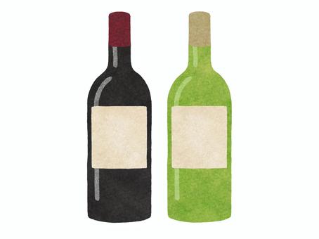赤ワインと白ワイン