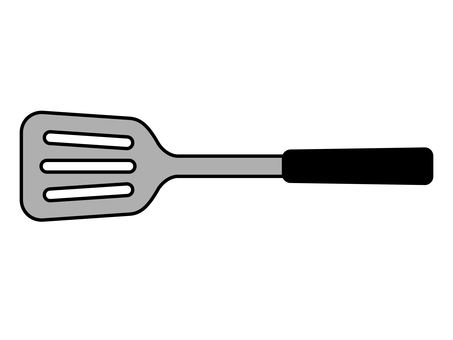 Simple spatula illustration with black lines, JPG, PNG and AI Simple spatula illustration with black lines, fly back, turner, icon, JPG, PNG and AI