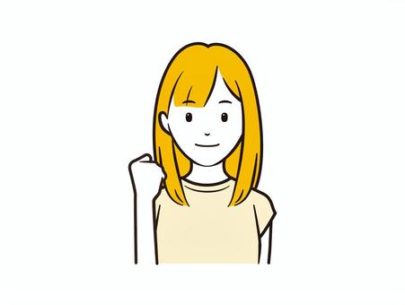 Illustration, guts pose, female, girl, 