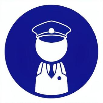 警察官　アイコン 警察官,アイコン,sns,丸,警察,青,職業,公務員のイラスト素材