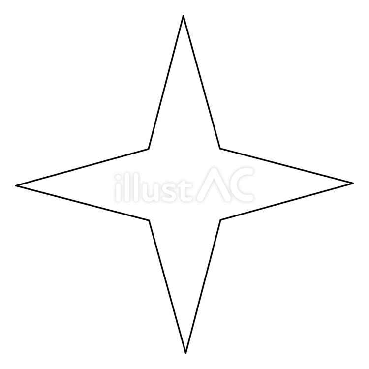 星線画４-0 星,線画,光るのイラスト素材