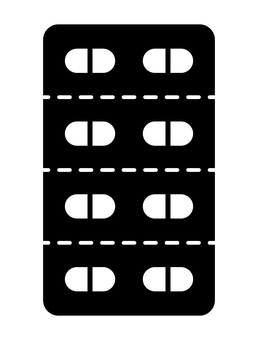 錠剤シート 錠剤,カプセル,錠剤シート,薬,アイコン,医薬品,治療,医療,処方,風邪薬のイラスト素材
