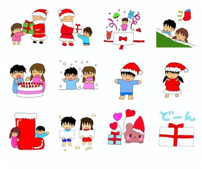 クリスマス☆男の子と女の子 クリスマス☆男の子と女の子 クリスマス,女の子,男の子のイラスト素材