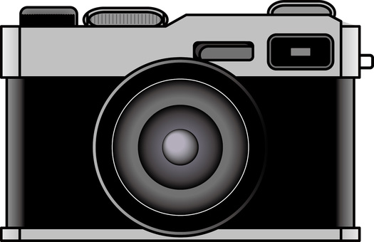 カメラ　　 カメラ,撮影,写真,撮る,趣味,シャッター,機器,線画のイラスト素材