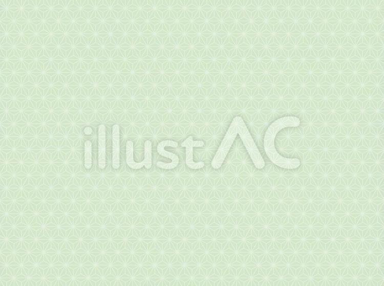 麻の葉模様（白緑） 麻の葉,模様,和柄のイラスト素材