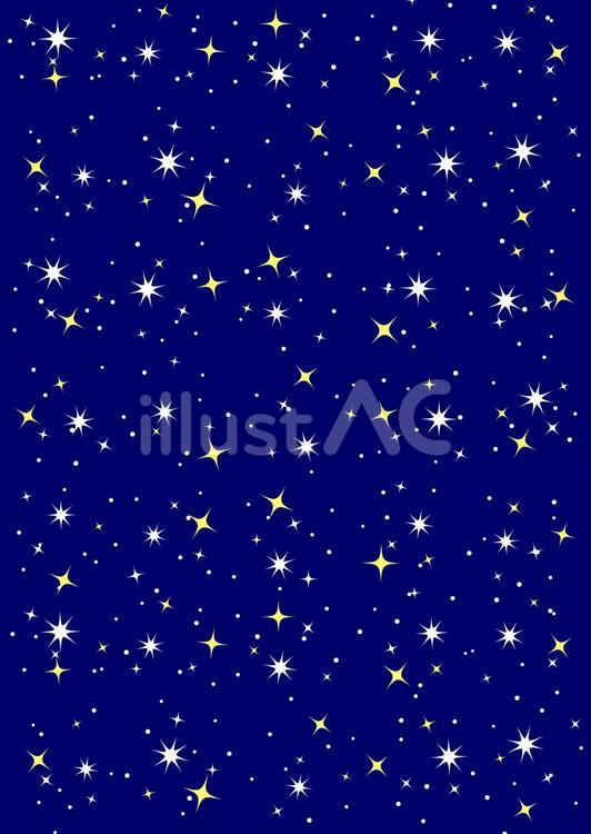星　 星,夜空,キラキラのイラスト素材