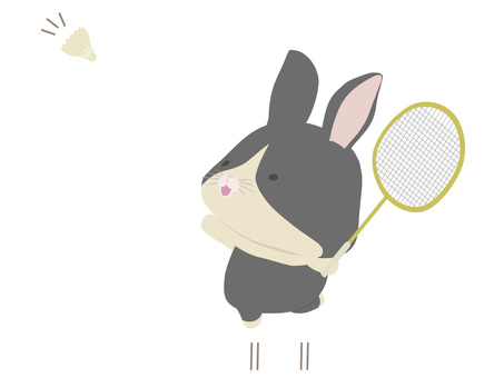 badminton _ rabbit, , JPG and PNG