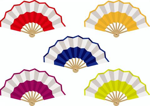 扇子セットe 扇子セットe 扇子,扇,センス,和,和風,飾り,伝統,文化,工芸,日本のイラスト素材