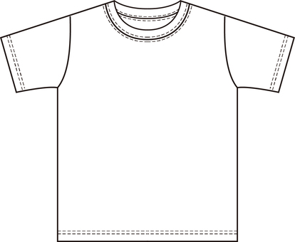 White T-shirt front, t-shirt, before, short sleeve, JPG, PNG and AI