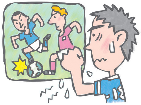 念ずれば通ず ことわざ,念ずる,思い,願望,通ず,叶う,サッカー,ファン,人物,生活のイラスト素材
