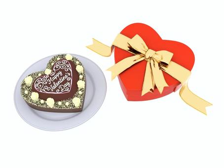 バレンタインデーハートチョコレートギフト バレンタイン,バレンタインデー,ハート,チョコレート,チョコ,プレゼント,ギフト,ケーキ,リボン,バレンタインチョコのイラスト素材