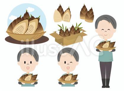 農家の男性(タケノコ)